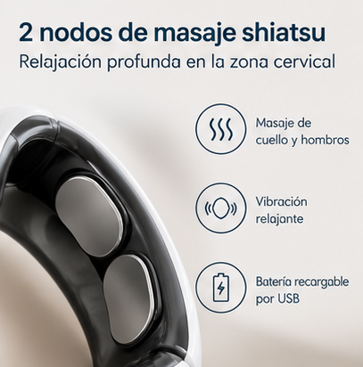 Masajeador de Cuello y Espalda con Electroestimulación